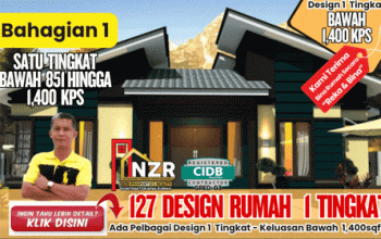 NZR-2- Design Rumah - 1 Tingkat - Bawah 1,400sqft-Pelan Lantai & Design Rumah dari NZR Properties