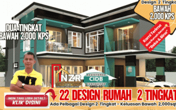NZR-6- Design Rumah - 2 Tingkat - Bawah 2,000sqft-Pelan Lantai & Design Rumah dari NZR Properties
